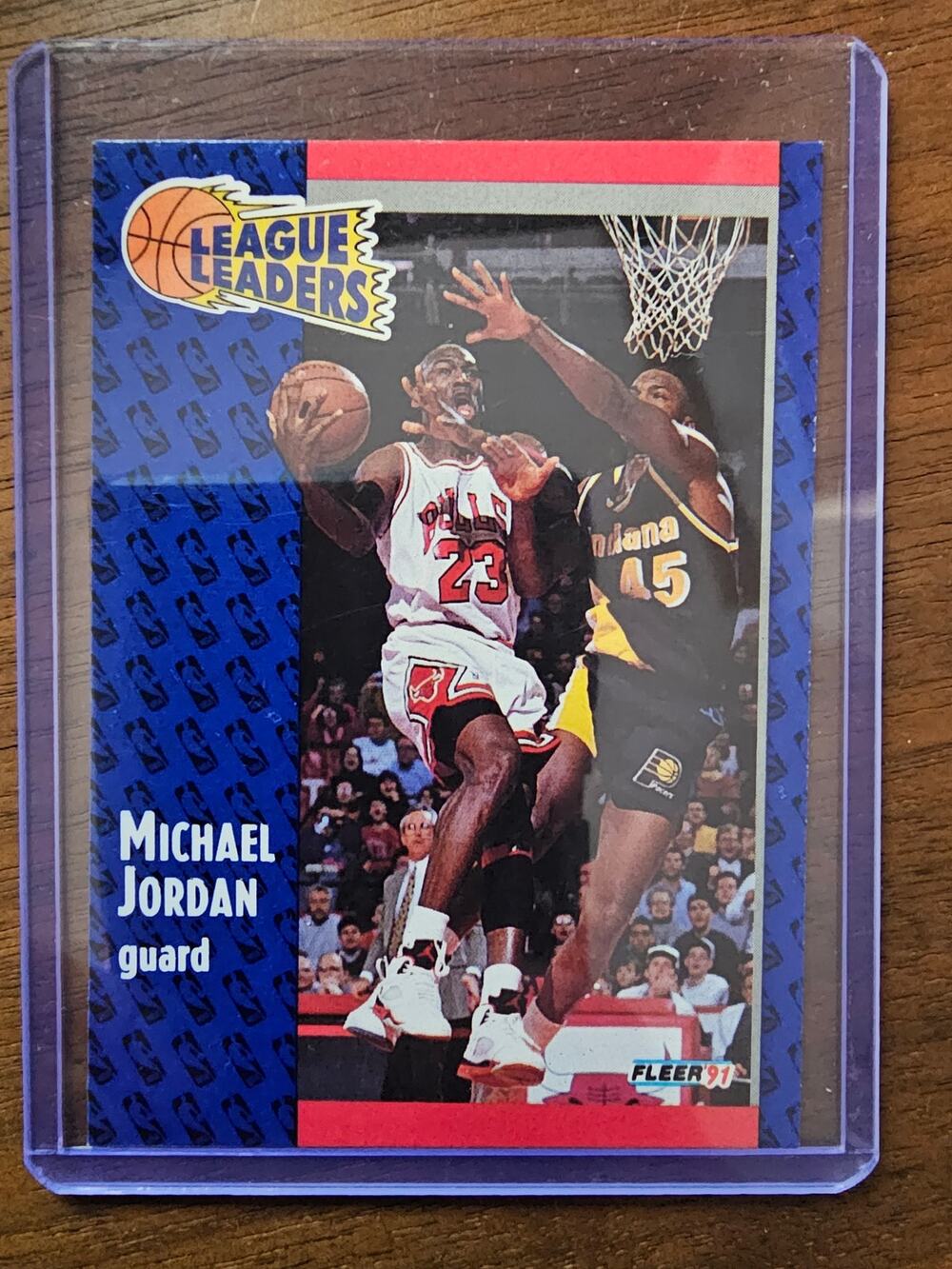 Michael Jordan 1991-1992 Fleer #220 League Leaders - Chicago Bulls - NBA